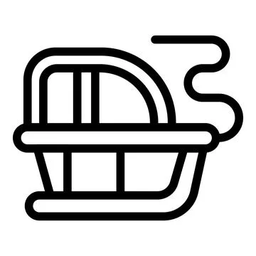 Sledding park icon outline vector. Snow tube Ilustração Stock