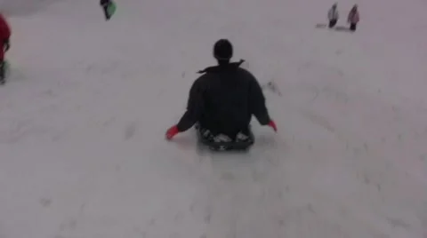 Sledding POV Stock Footage 1159769