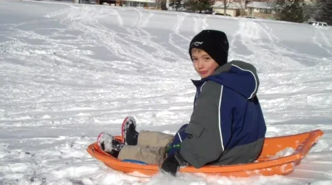 Sledding wipeout Video stock 588783