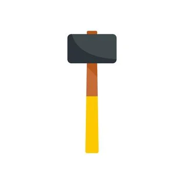 Sledge hammer icon flat isolated Stock Illustration