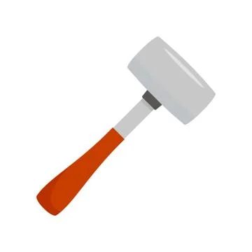 Sledge hammer icon, flat style Stock Illustration