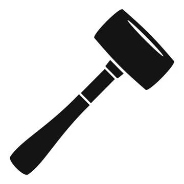Sledge hammer icon, simple style Stock Illustration