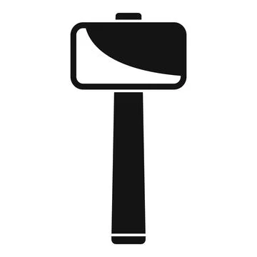 Sledge hammer icon, simple style Stock Illustration
