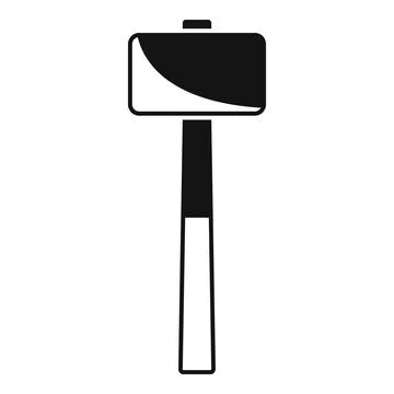 Sledge hammer icon, simple style Stock Illustration