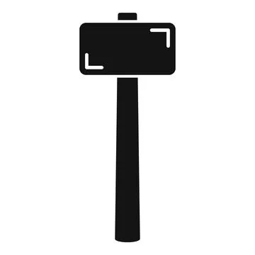 Sledge hammer icon, simple style Stock Illustration