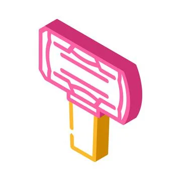 Sledge hammer isometric icon vector illustration Stock Illustration