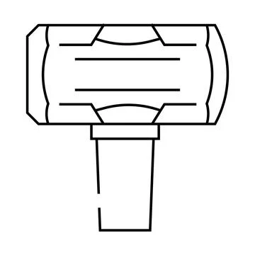 Sledge hammer line icon vector illustration Stock Illustration