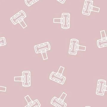 Sledge hammer line vector seamless pattern Stock Illustration