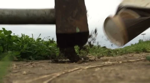 Sledge hammer in slow motion Stock Footage 64753382