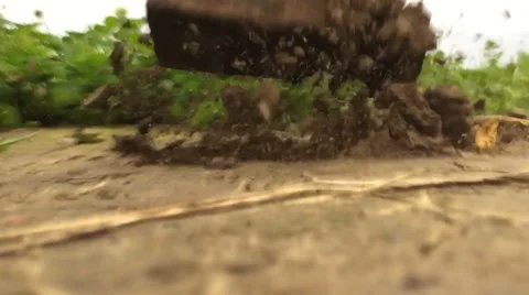 Sledge hammer in slow motion Stock Footage 64753404