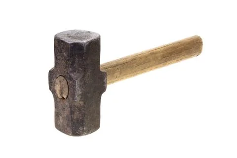 Sledge hammer on white background Stock Photos