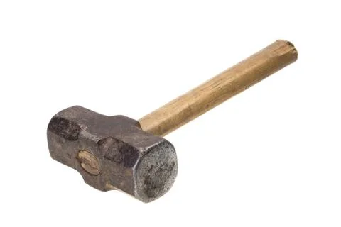 Sledge hammer on white background Stock Photos