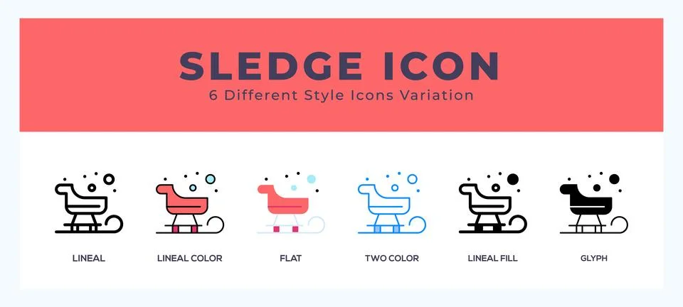 Sledge icon. high quality icon symbol for web design Stock Illustration