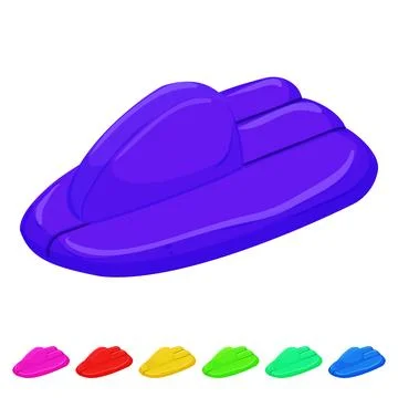 Sledge sled snow cartoon vector graphic Stock Illustration