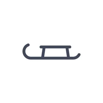 Sledge vector icon, 2019 symbol of New Year's holidays Stock Illustration