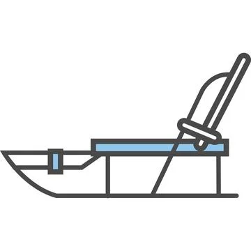 Sledge vector winter icon isolated Stock Illustration