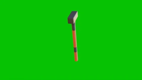 Sledgehammer 3d model on green screen Stock Footage 238900038