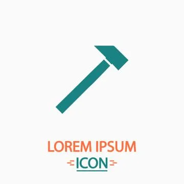 Sledgehammer computer symbol Stock Illustration