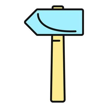 Sledgehammer icon representing construction and building work Illustration