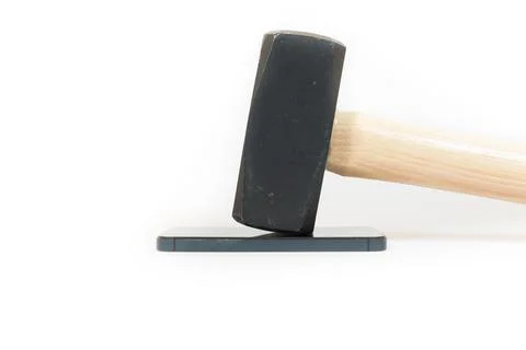 Sledgehammer the Smartphone Stock Photos