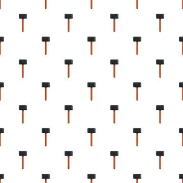Sledgehammer tool construction pattern repeating over background Illustrazione stock
