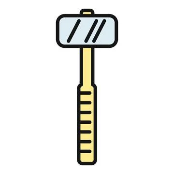 Sledgehammer tool for demolition and construction icon Stock Illustration