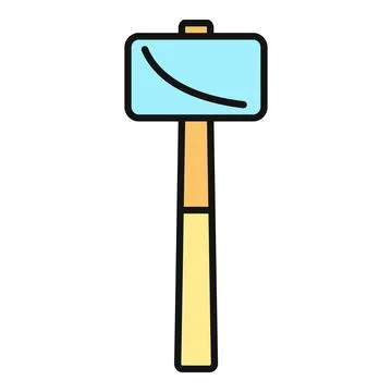 Sledgehammer tool for demolition and construction work Stock Illustration