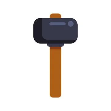Sledgehammer tool icon featuring a heavy head and sturdy handle Illustration