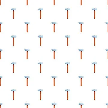 Sledgehammers in a repeating pattern on white background Stockillustratie