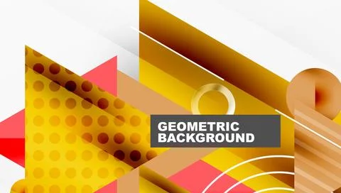 Sleek abstract background - layered triangles with vibrant gradient tones. Semi 스톡 일러스트