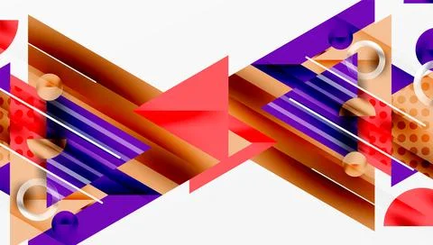 Sleek abstract background - layered triangles with vibrant gradient tones. .. Illustrazione stock