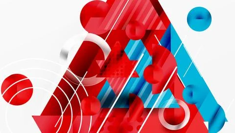 Sleek abstract background - layered triangles with vibrant gradient tones. Illustrazione stock