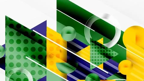 Sleek abstract background - layered triangles with vibrant gradient tones. Stockillustratie