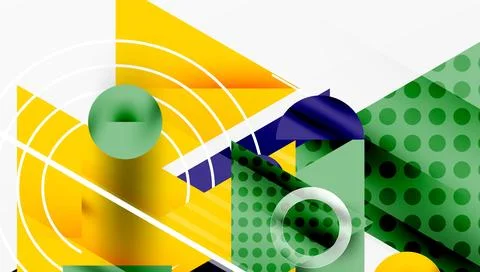 Sleek abstract background - layered triangles with vibrant gradient tones. Stock Illustration