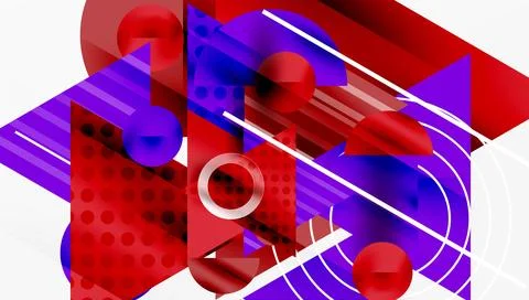 Sleek abstract background - layered triangles with vibrant gradient tones. Illustrazione stock