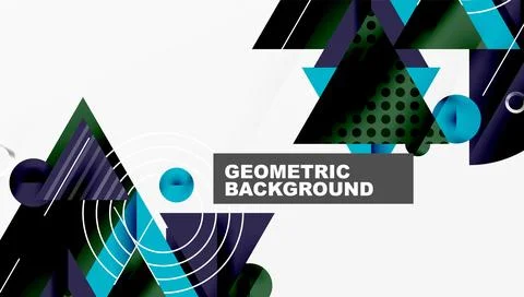 Sleek abstract background - layered triangles with vibrant gradient tones. Stockillustratie