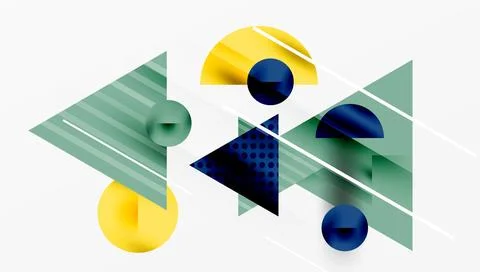 Sleek abstract background - layered triangles with vibrant gradient tones. Stockillustratie