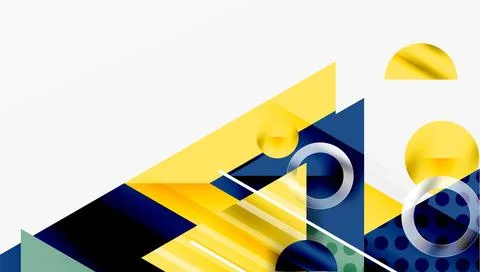 Sleek abstract background - layered triangles with vibrant gradient tones. Stockillustratie