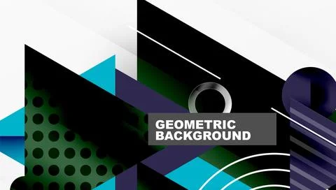 Sleek abstract background - layered triangles with vibrant gradient tones. Stock Illustration