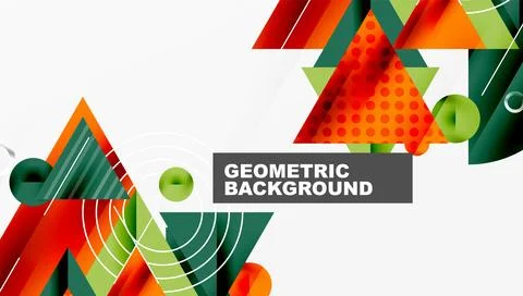 Sleek abstract background - layered triangles with vibrant gradient tones. Stockillustratie