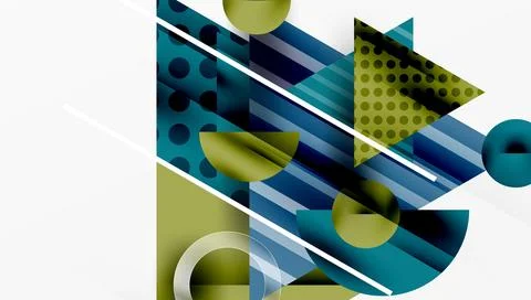 Sleek abstract background - layered triangles with vibrant gradient tones. Stockillustratie