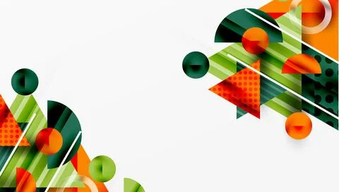 Sleek abstract background - layered triangles with vibrant gradient tones. Stockillustratie