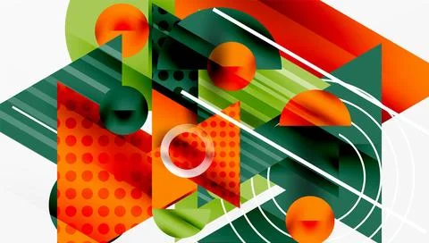 Sleek abstract background - layered triangles with vibrant gradient tones. Stockillustratie
