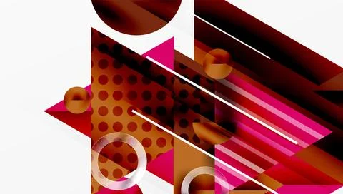 Sleek abstract background - layered triangles with vibrant gradient tones. Stockillustratie
