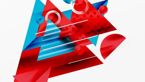 Sleek abstract background - layered triangles with vibrant gradient tones. Stockillustratie