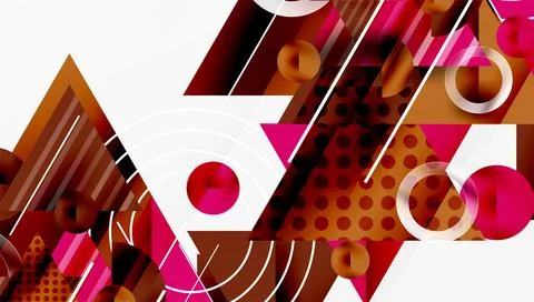 Sleek abstract background - layered triangles with vibrant gradient tones. Illustrazione stock