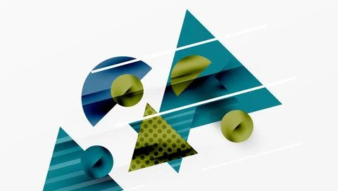 Sleek abstract background - layered triangles with vibrant gradient tones. Stock Illustration