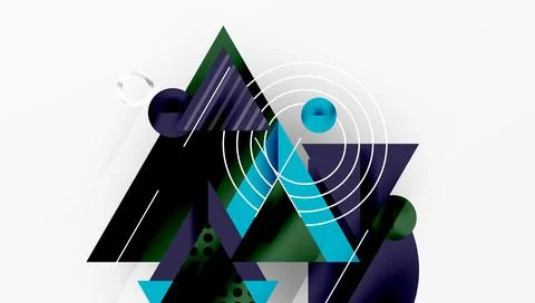 Sleek abstract background - layered triangles with vibrant gradient tones. Stockillustratie