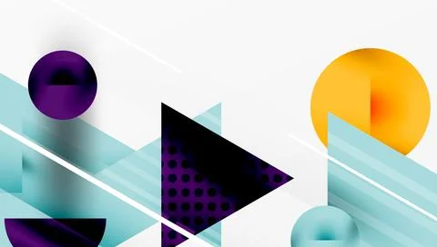 Sleek abstract background - layered triangles with vibrant gradient tones. Illustrazione stock