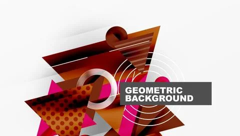 Sleek abstract background - layered triangles with vibrant gradient tones. Stockillustratie